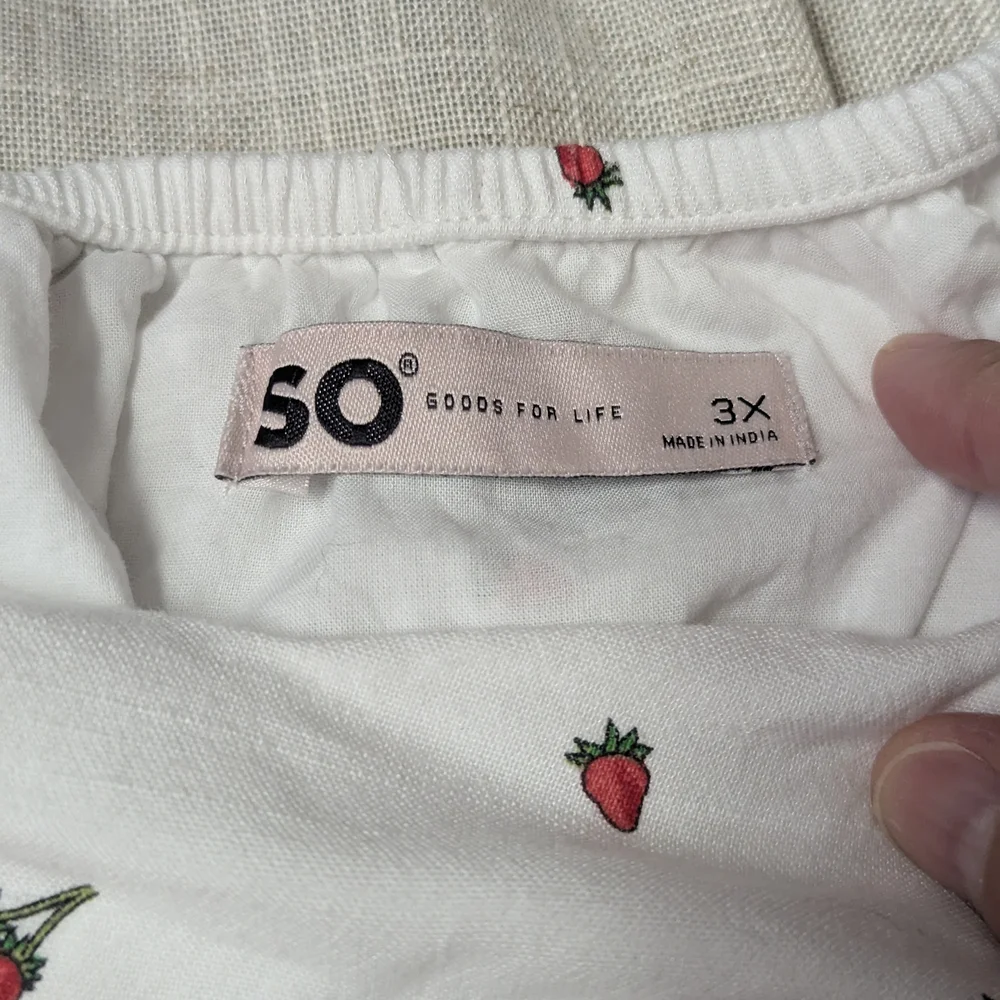 SO 🍓 Strawberry Tiered MIDI Dress - Plus Size 3X - Picture 2 of 13